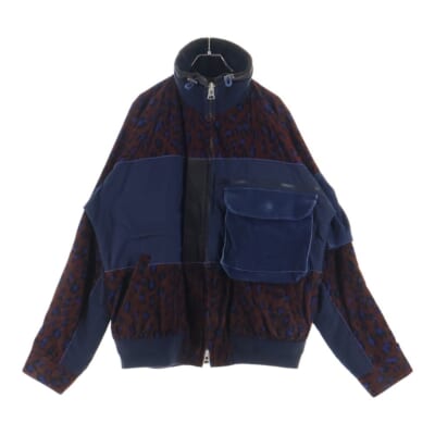 19AW レオパードドッキングジャケット 19-02052M ネイビー Bランク