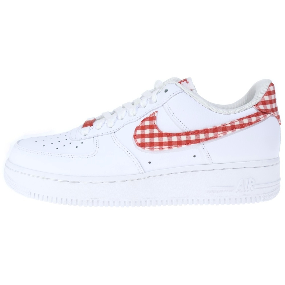 AIR FORCE 1 07 ESS TREND DZ2784-101 エアフォース1 07 ミスティックレッド ギンガム ローカットスニーカー ホワイト/レッド US10/28.0cm Sランク