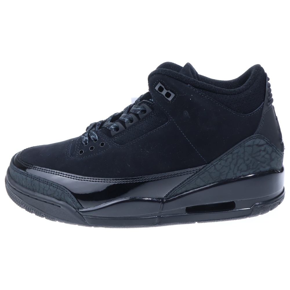 Air Jordan 3 Retro Black Cat (2025) エアジョーダン 3 レトロ ブラックキャット ハイカットスニーカー US9.5/27.5cm CT8532-001 Sランク