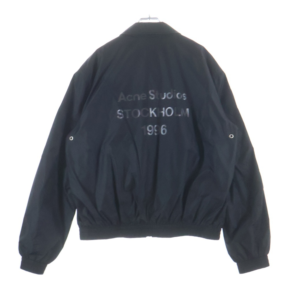 バックロゴプリント ジップアップ テクニカルナイロンジャケット B90866 ブラック Bランク