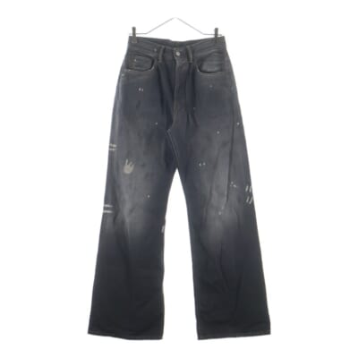 2021M Black Trafalgar ペイント加工 ユーズド加工 B00393 デニムパンツ ブラック Bランク