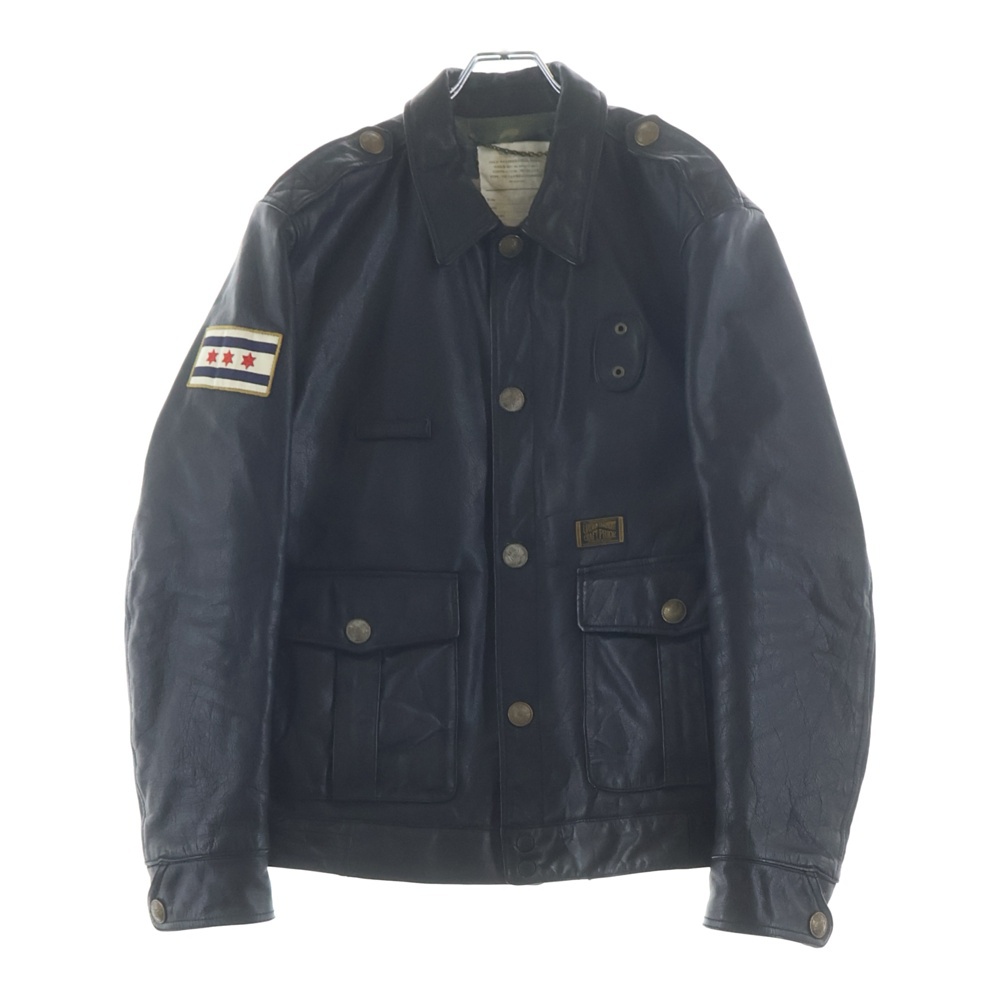 PIGS CHICAGO BL-JKT レザー ポリスマン レザージャケット 112TSNH-JKM01 ブラック Aランク