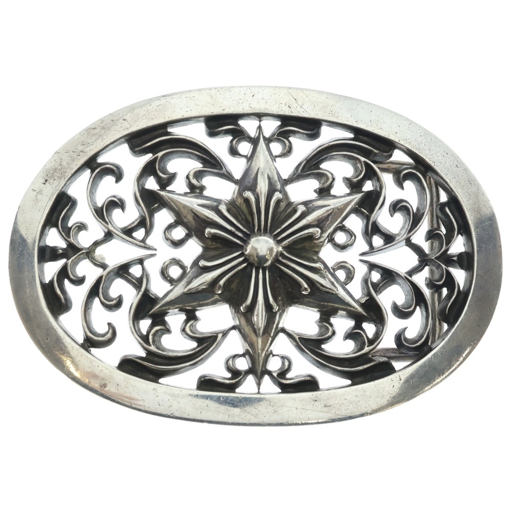 BUCKL OVAL EXLG STAR XL バックルオーバル エクストララージ シルバー Bランク