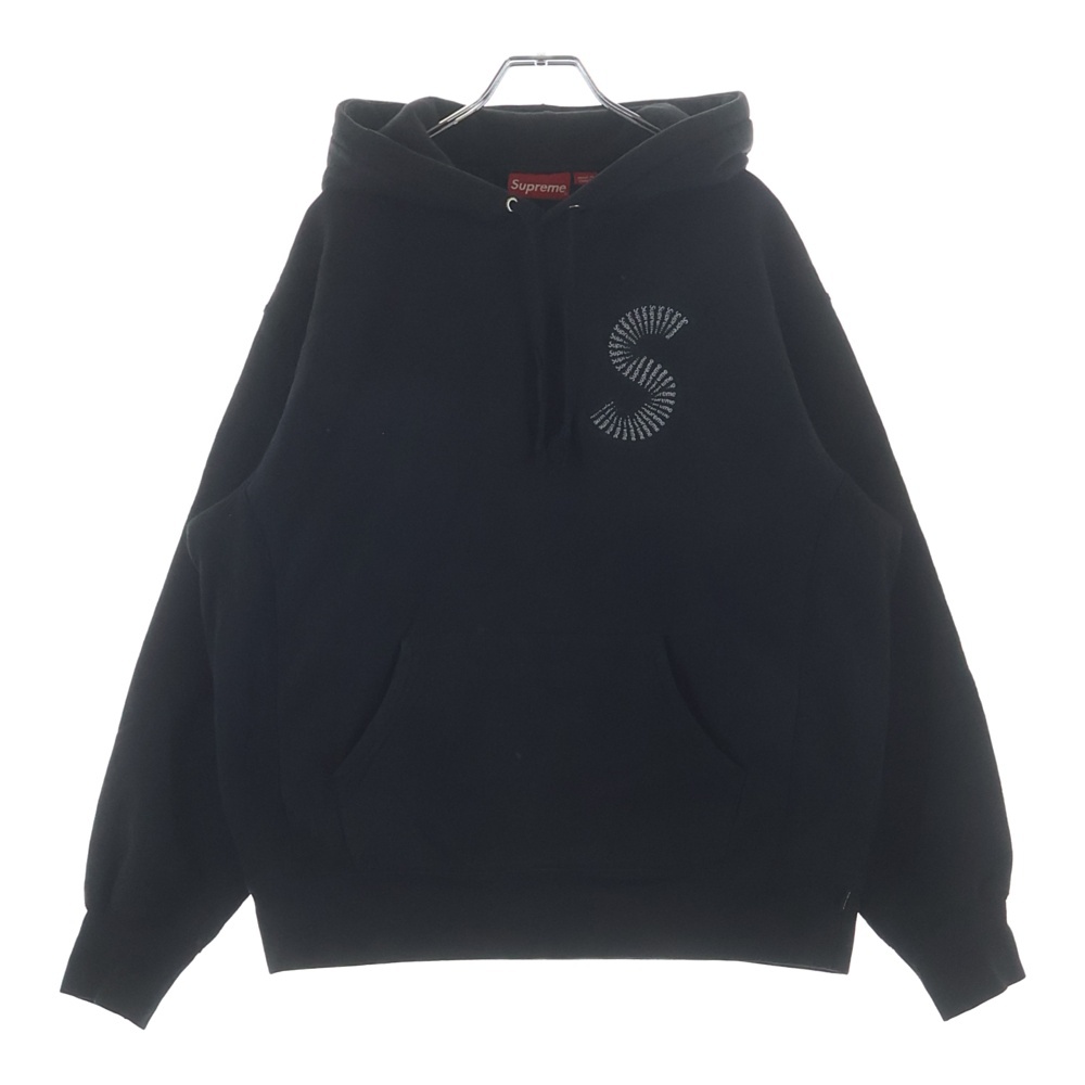 20AW S Logo Hooded Sweatshirt Sロゴプルオーバーパーカー ブラック Bランク