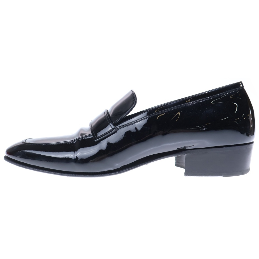 スクエアトゥ レザー ローファー ドレスシューズ ブラック 711018 Bランク