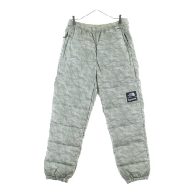 19AW ×THE NORTH FACE Paper Print Nuptse Pants ザ ノースフェイス ペーパープリント ヌプシパンツ グレー ND91805I Bランク