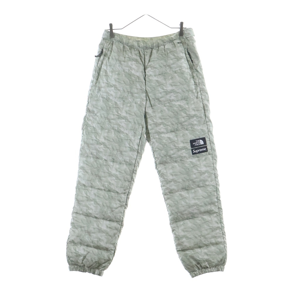 19AW ×THE NORTH FACE Paper Print Nuptse Pants ザ ノースフェイス ペーパープリント ヌプシパンツ グレー ND91805I Bランク