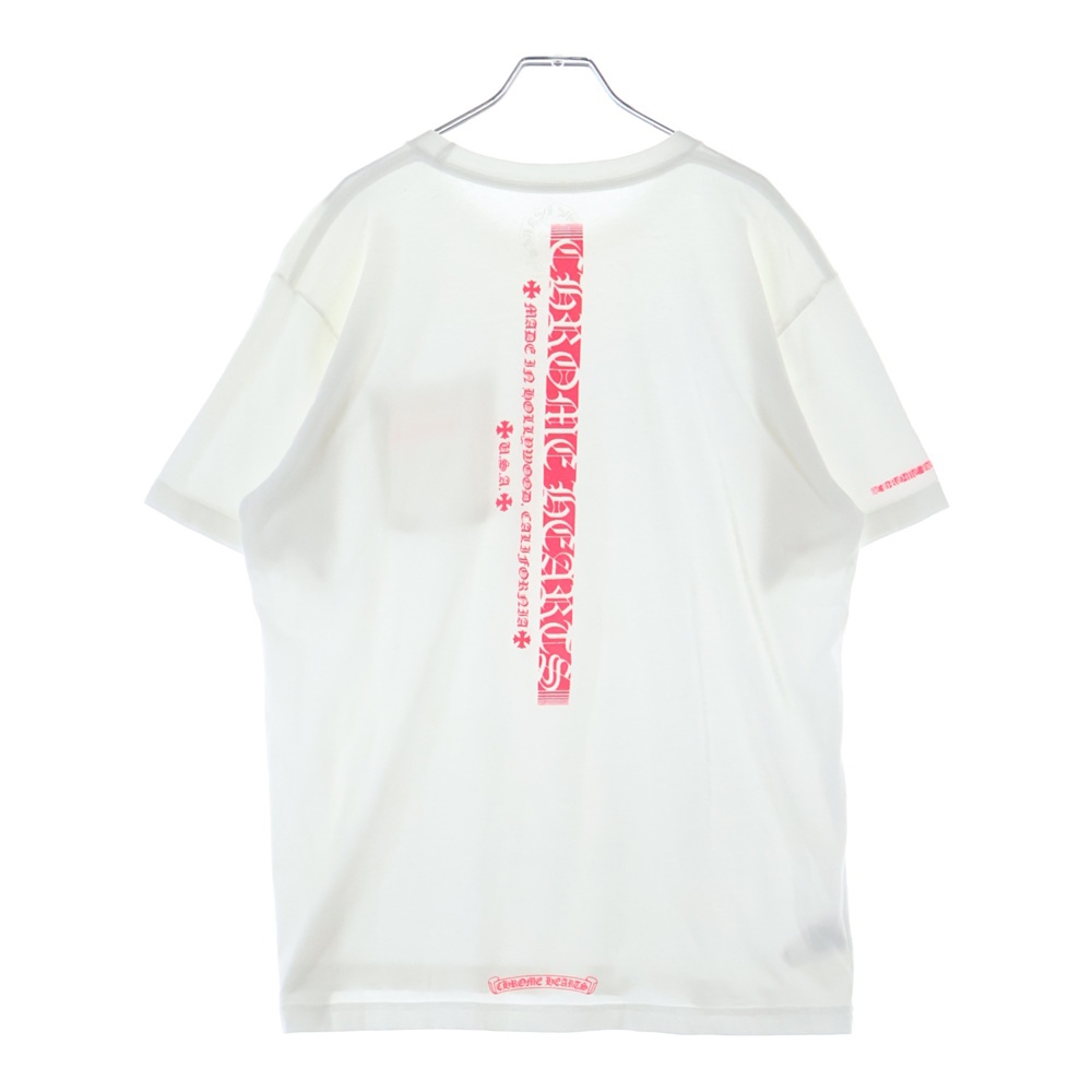 Made in Hollywood Vertical Logo メイドイン ハリウッド ヴァーティカルロゴ 半袖Tシャツ カットソー ホワイト/ピンク Bランク