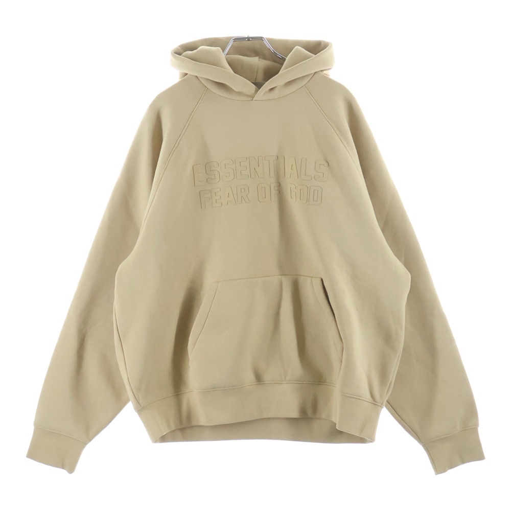 HOODIE ラバーロゴ プルオーバースウェットパーカー フーディー ベージュ Bランク