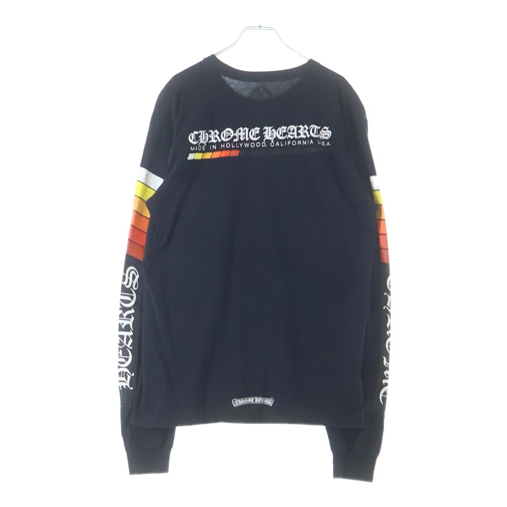 22SS BOOST HOLLYWOOD L/S TEE ブースト ハリウッド ロゴプリント クルーネック長袖Tシャツ カットソー ブラック Bランク