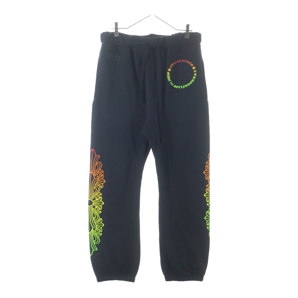 Grad Circle Logo Sweatpants フローラルクロスプリント グラデーションサークル スウェットパンツ ブラック Bランク