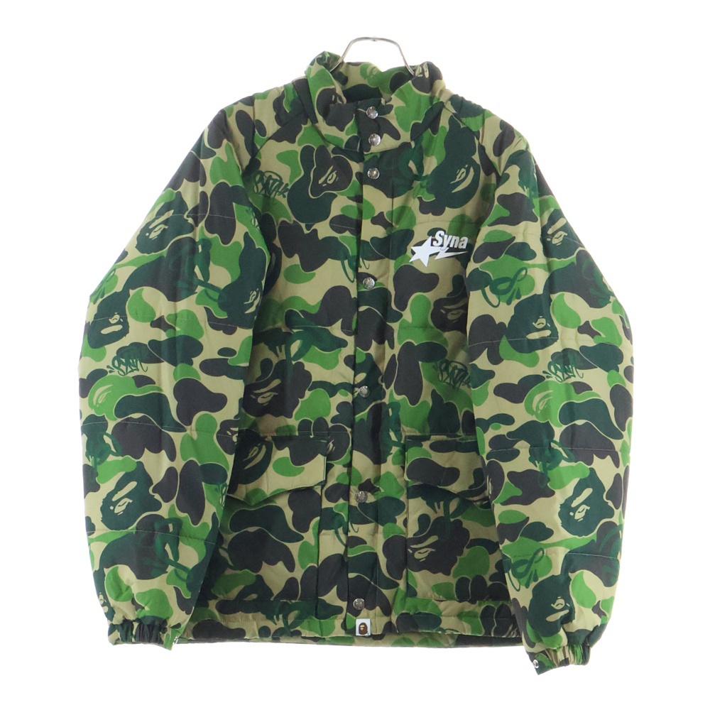 BAPE X SPOTIFY BY CENTRAL CEE CAMO PUFFER JACKET カモフラ ダウン ジャケット グリーン 0ZXJKM908411P Sランク
