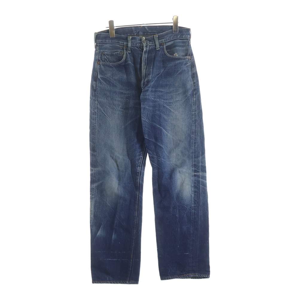 60-70S VINTAGE 502 ヴィンテージ BIG E ボタン裏刻印4 ジップフライ デニムパンツ インディゴ Cランク