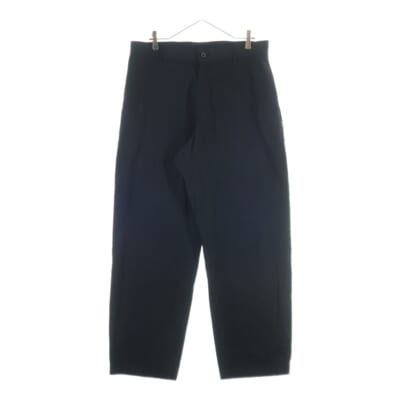 26SS PLAIN PANTS ウォッシュ加工 ジップフライ コットン プレーンパンツ ブラック 261ZANH-PTM11 Sランク