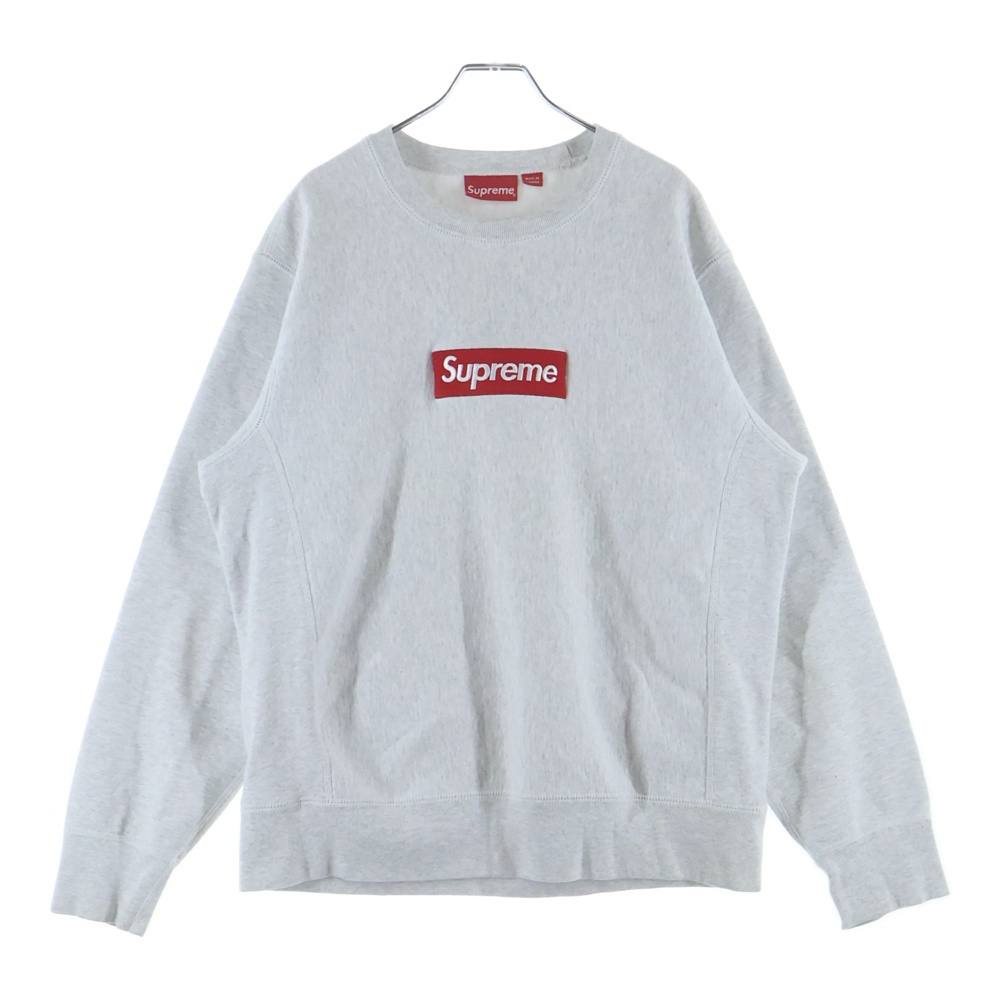 18AW Box Logo Crewneck ボックスロゴ クルーネック スウェットトレーナー グレー Bランク