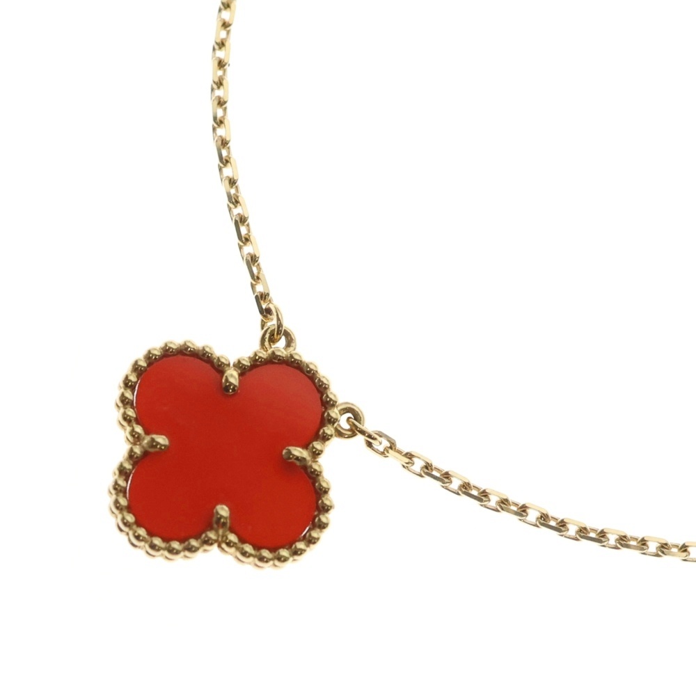 ヴィンテージアルハンブラ カーネリアン ネックレス Au750YG イエローゴールド VCARD38500 ジュエリー Bランク