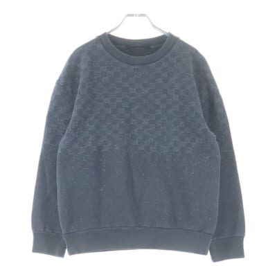 22AW ダミエスプレッドプリントスウェットトレーナー グレー RM222M IHN HNY11W Bランク