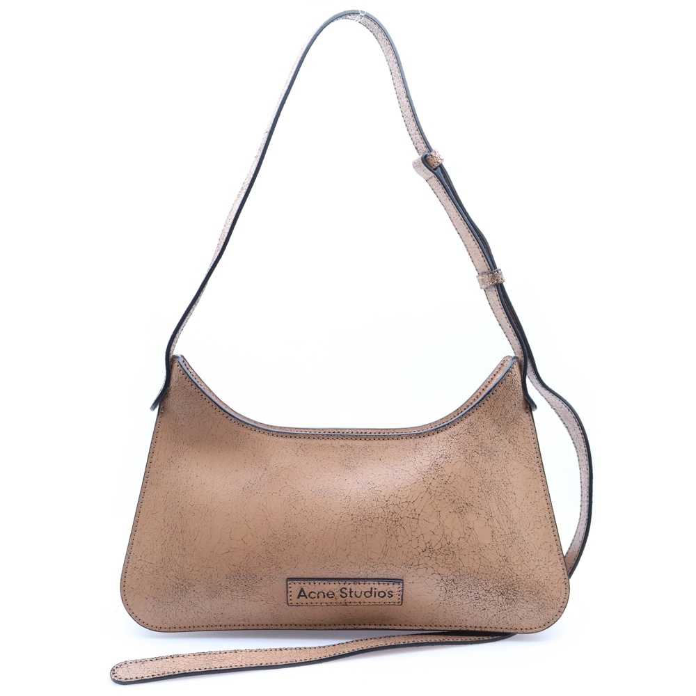 プラット ショルダーバッグ ブラウン Aランク