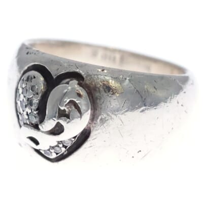 HEART IN BAND P DMND ハートインバンド PAVEダイヤ シルバーリング Bランク