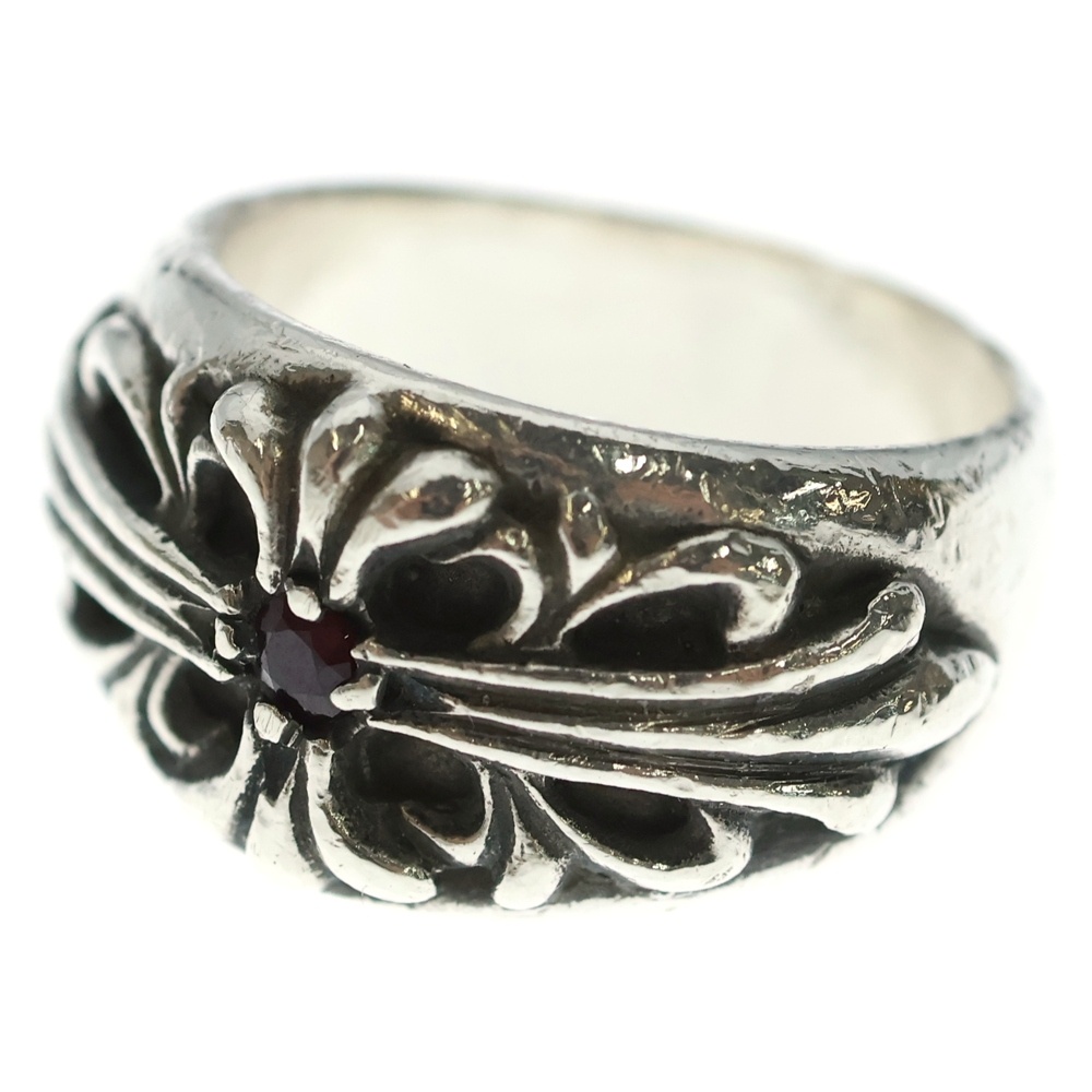 FLRL CRS 1RUB フローラルクロス ワンポイントルビー リング シルバー Bランク