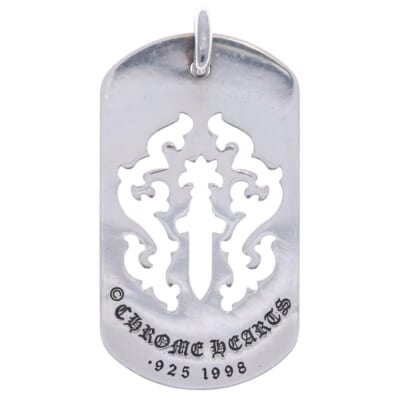 D TAG LRG DAGGER ダガーカットアウトドッグタグ ラージドッグタグネックレストップ Bランク