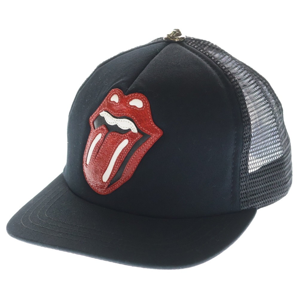 TRUCKER CAP リップアンドタンレザーパッチクロスボール付メッシュ帽子 Aランク