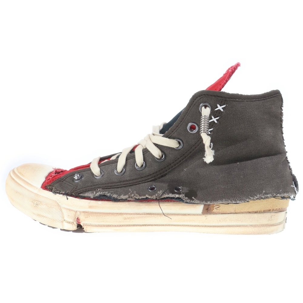 Loved to Death Sneakers S39WS0129P7454 HB129 ヴィンテージ加工 ハイカットスニーカー シューズ ブラウン Aランク