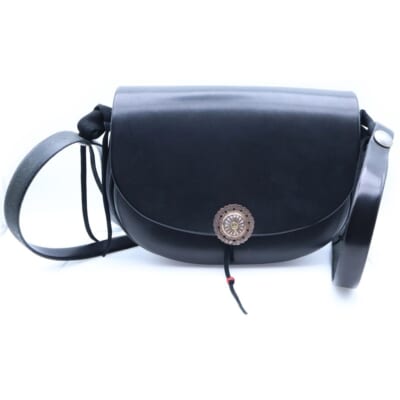 K18付フラワーコンチョ付きバケットバック Aランク