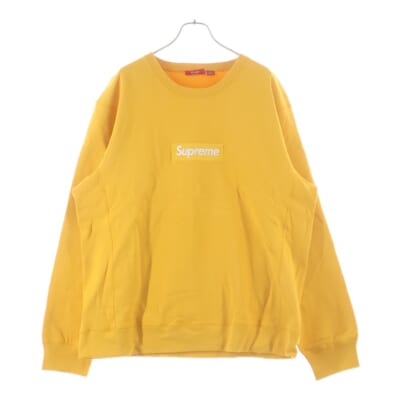 18AW Box Logo Crewneck ボックス ロゴ クルーネックスウェットトレーナー イエロー Aランク