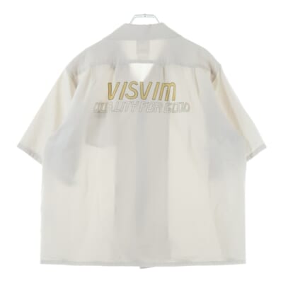 25SS KEESEY SP SHIRT S/S ウール×シルクプリント半袖シャツ 0125105011013 ホワイト Bランク