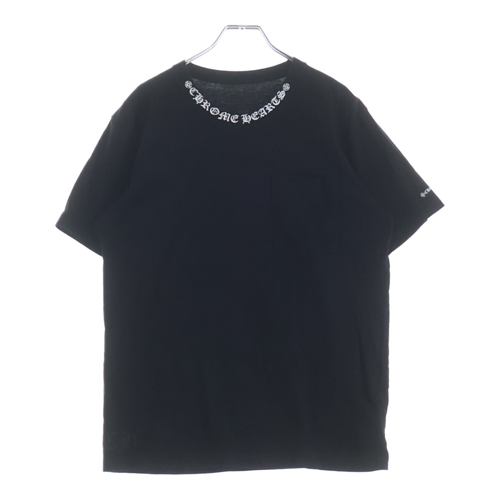 NECK LOGO TEE ネックロゴプリント半袖Tシャツ ブラック Bランク