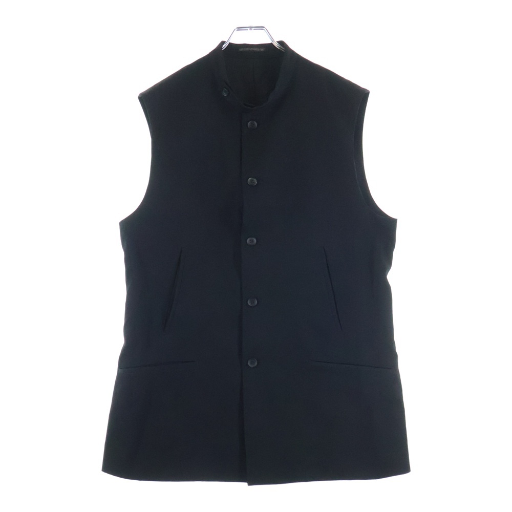 Wool Gabardine Stand Collar Vest ウールジレベスト ブラック HP-V06-100 Bランク