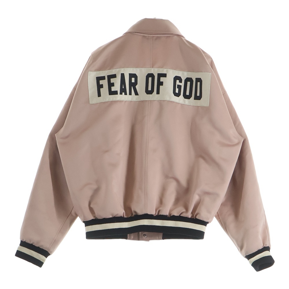 SATAIN BASEBALL COACH JACKET サテンベースボールコーチジャケット ピンク t5C-17 Bランク