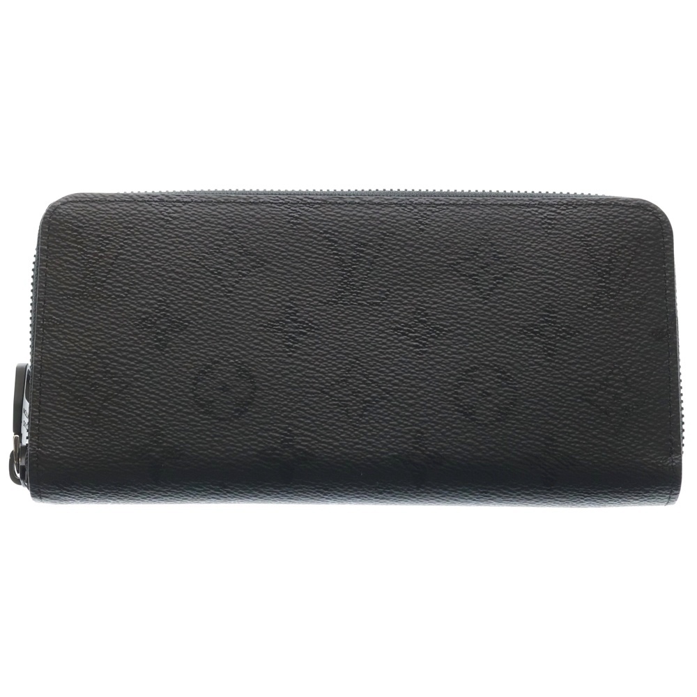 モノグラム・ミッドナイト ジッピー・ウォレット ホリゾンタル ロングウォレット 長財布 カードケース ブラック レザー M28048 ブラック金具 Aランク