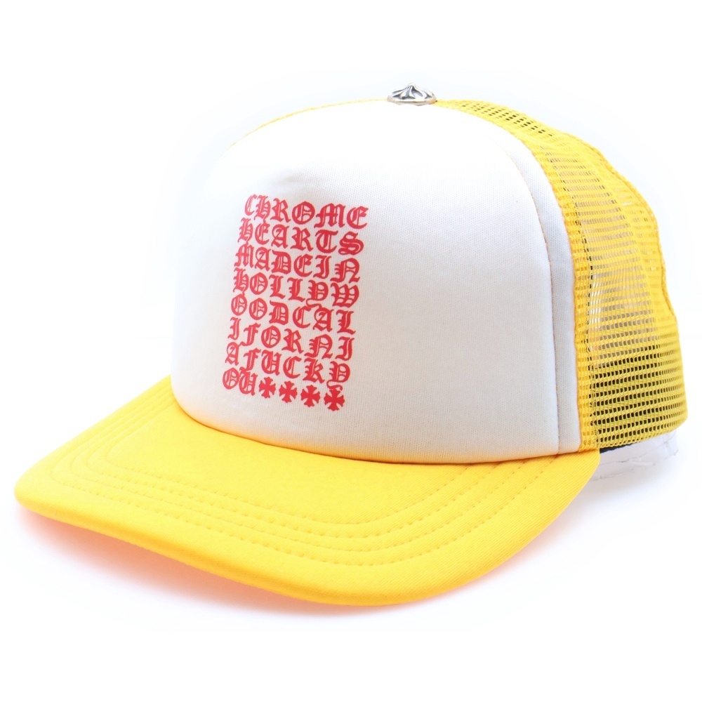 Trucker Cap Eyechart トラッカーキャップ アイチャート ロゴプリント 帽子 イエロー Bランク