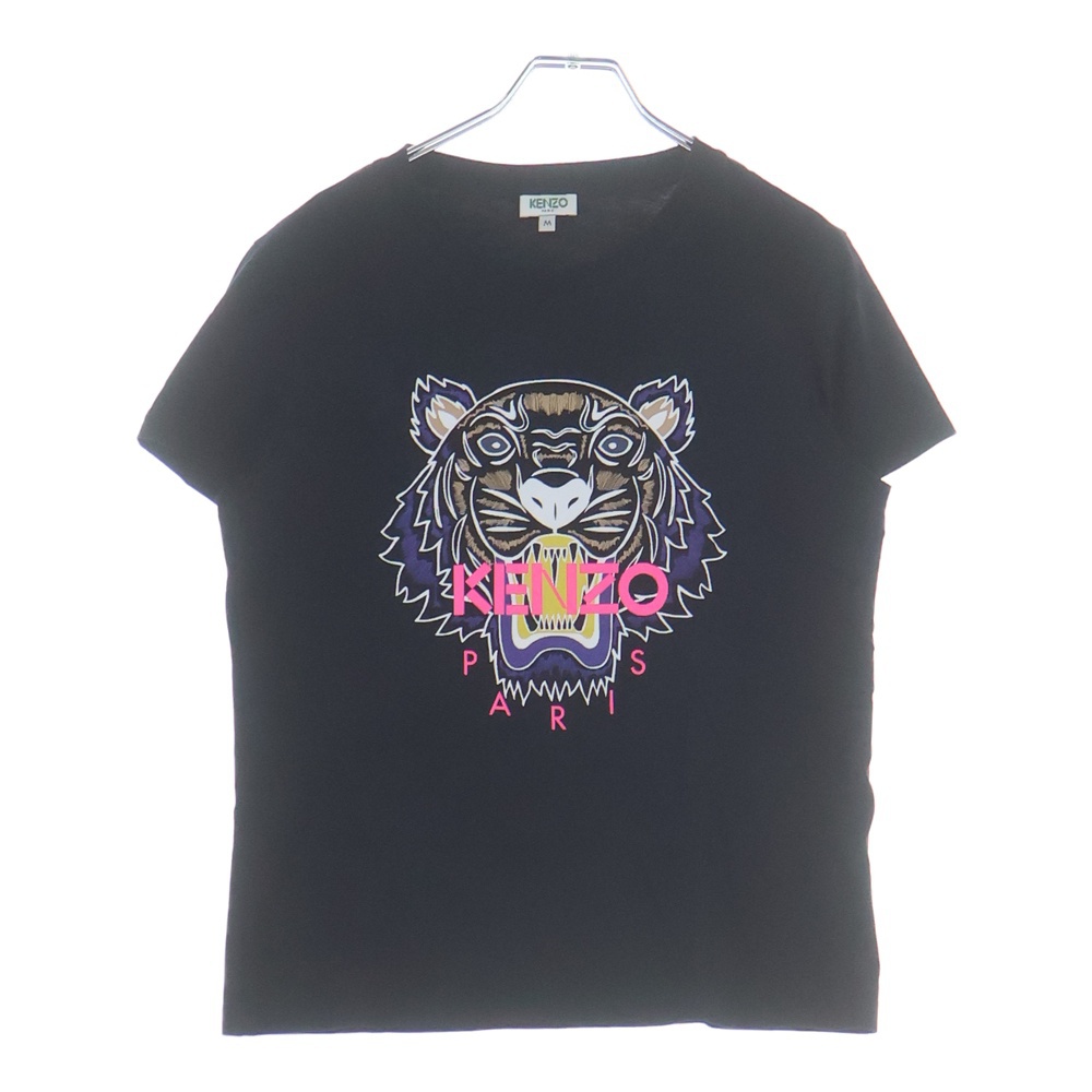 タイガー グラフィック クルーネック 半袖Tシャツ ブラック Bランク