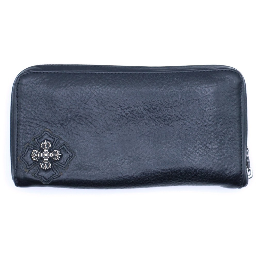 REC F ZIP フィリグリープラス ラウンドジップ長財布 ウォレット ブラック レザー Bランク