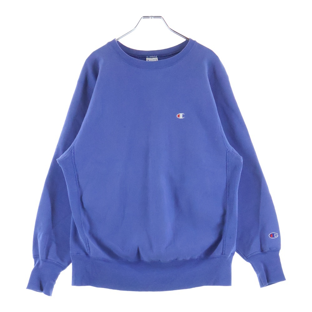 90S REVERSE WEAVE リバースウィーブ 長袖 スウェット ブルー Bランク