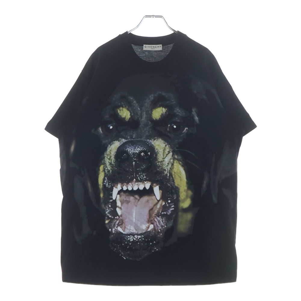 18SS Rottweiler BM705L3Y1P ロットワイラー ドッグプリント半袖Tシャツ ブラック Aランク
