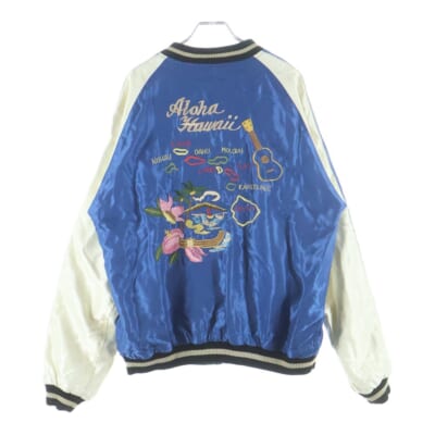 Late 1950s Style Acetate Souvenir Jacket EAGLE & DRAGON × HAWAII MAP スタイル アセテート スーベニア ジャケット × ハワイ マップ スカジャン TT15273 Bランク