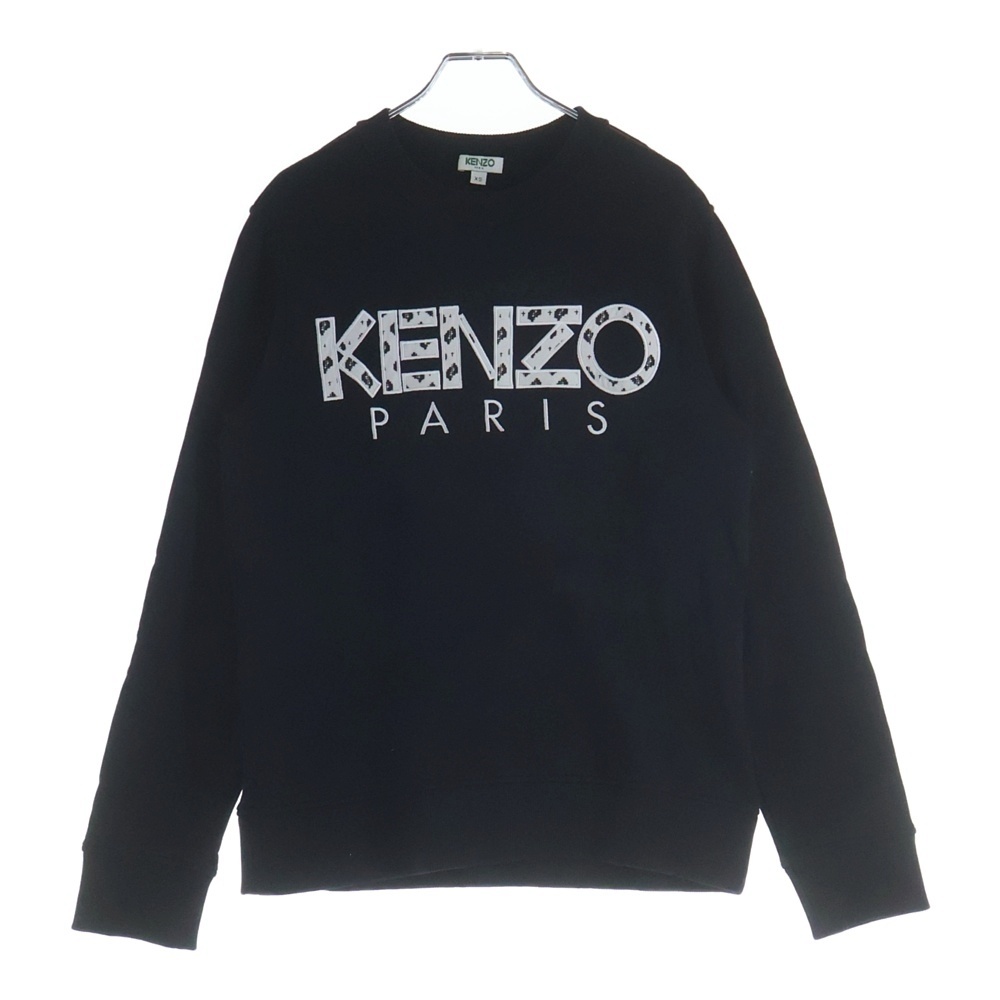 フロントロゴエンブロイダリー クルーネックスウェットシャツ トレーナー ブラック FA55SW0004MD Bランク
