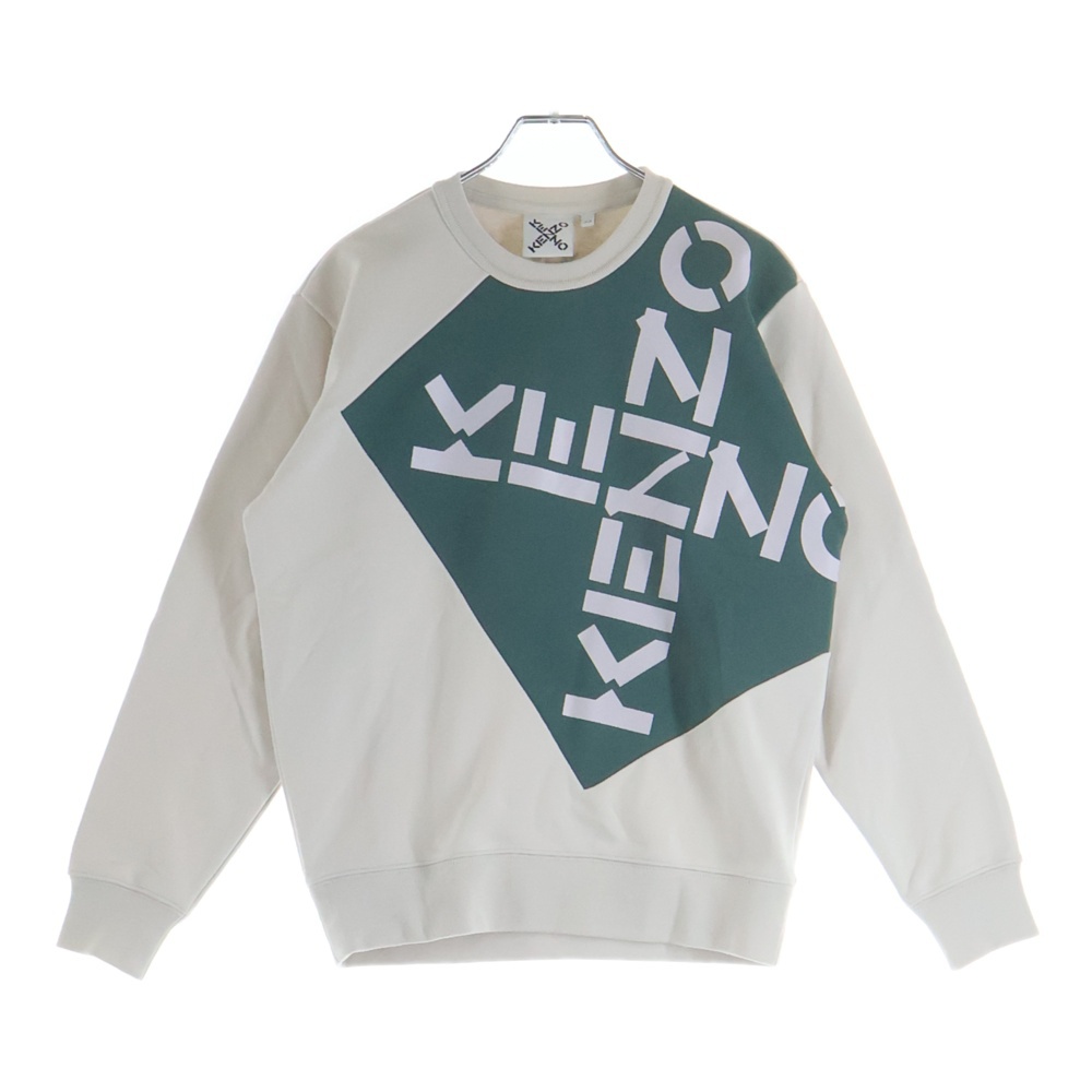 フロントロゴプリント クルーネックスウェットシャツ トレーナー ホワイト FB62SW6344MS Bランク