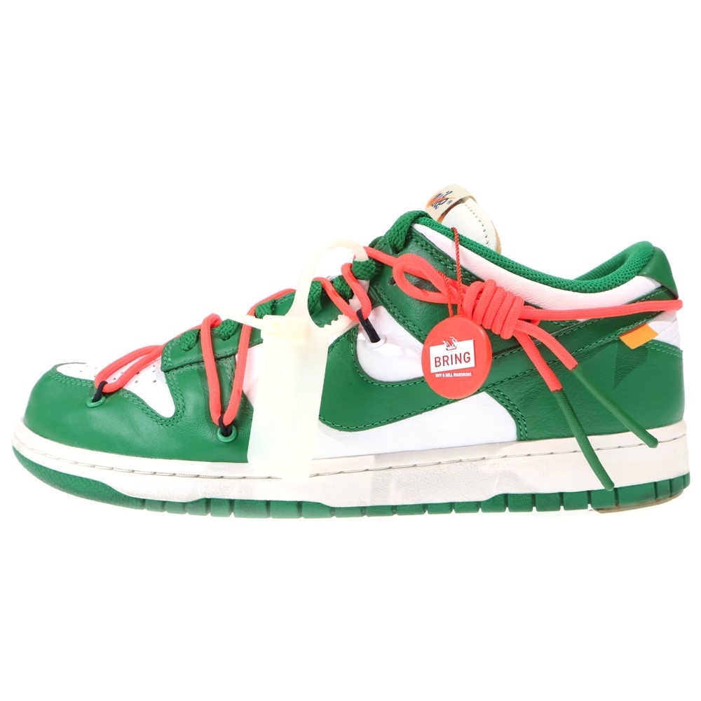 ×OFF-WHITE DUNK LOW PINE GREEN オフホワイト ダンク ローカットスニーカー ホワイト/パイングリーン US11/29cm CT0856-100 Bランク