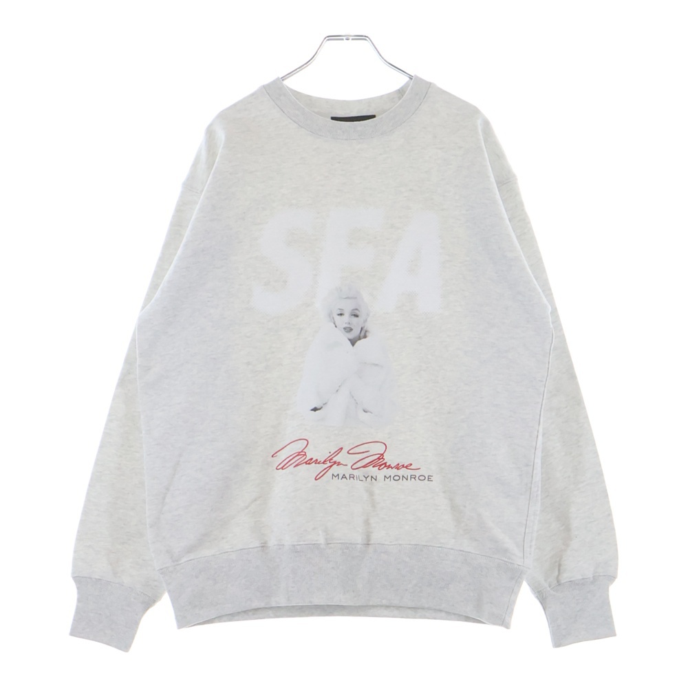 26SS MARILYN MONROE WDS CREWNECK SWEAT SHIRT マリリンモンロースウェットトレーナー グレー WDS-C-MRM-26-Q1-CS-06 Sランク