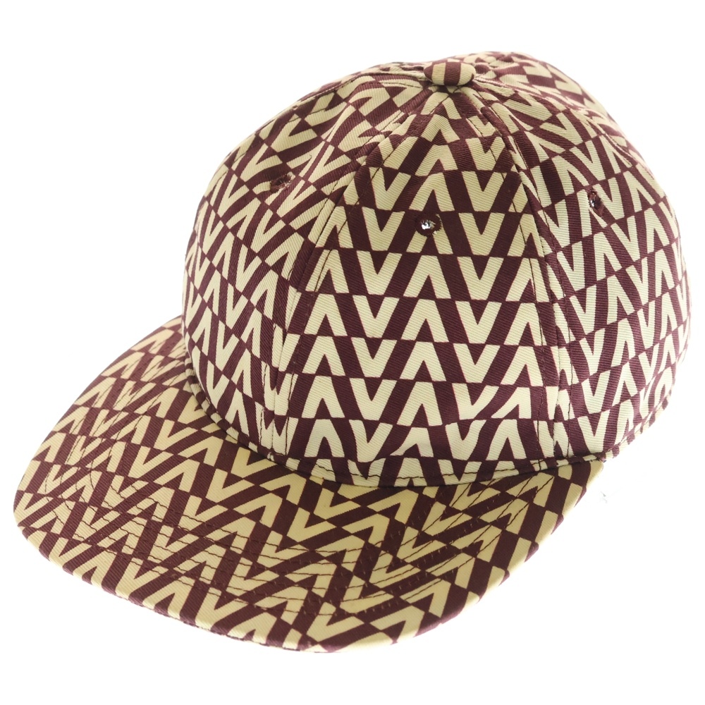 シグネチャーロゴ 6パネル ベースボールキャップ 帽子 レッド/ホワイト RY2H0A03LFA Bランク