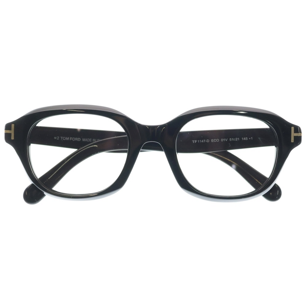 ウェリントン型 サングラス アイウェア 眼鏡 ブラック TF1147-D ECO 01V Aランク