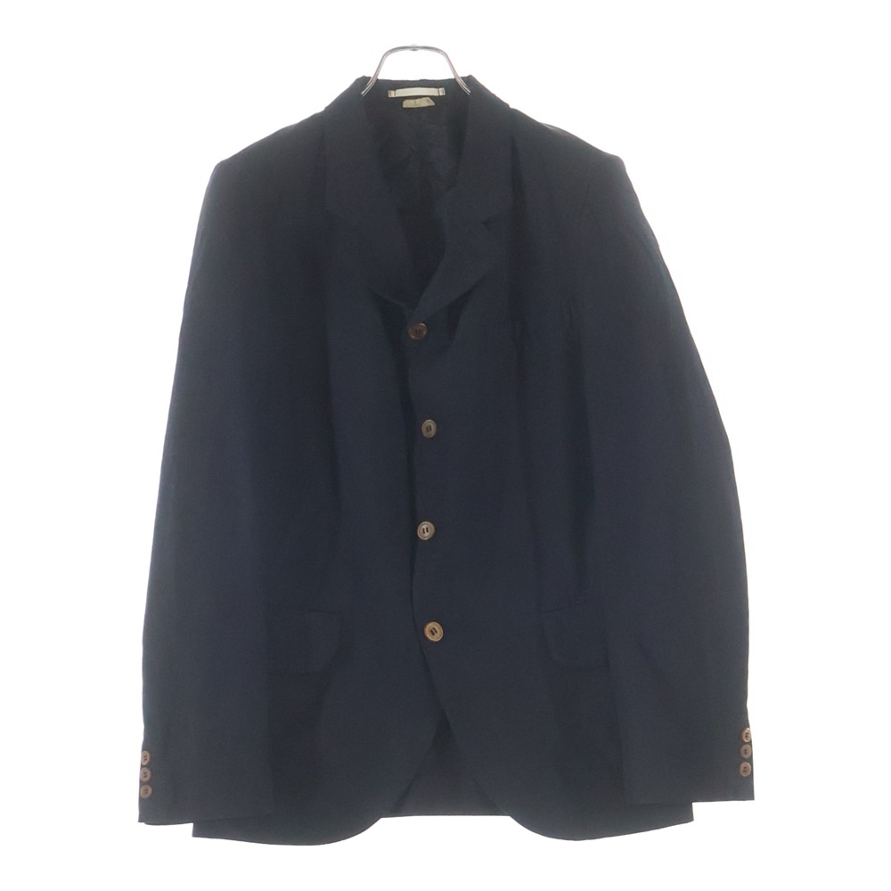 AD2019 ポリ縮絨 4Bシングルテーラードジャケット ブラック PS-J067 Bランク