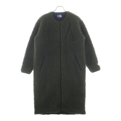 WOOL BOA FLEECE LONG COAT ウール ボア フリース ロングコート カーキ NAW2050N Bランク