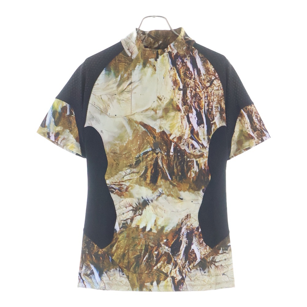 23AW ×NOCTA ノクタ カモ柄 ハーフジップランニングトップ 半袖カットソー ブラウン FJ3013-902 Sランク