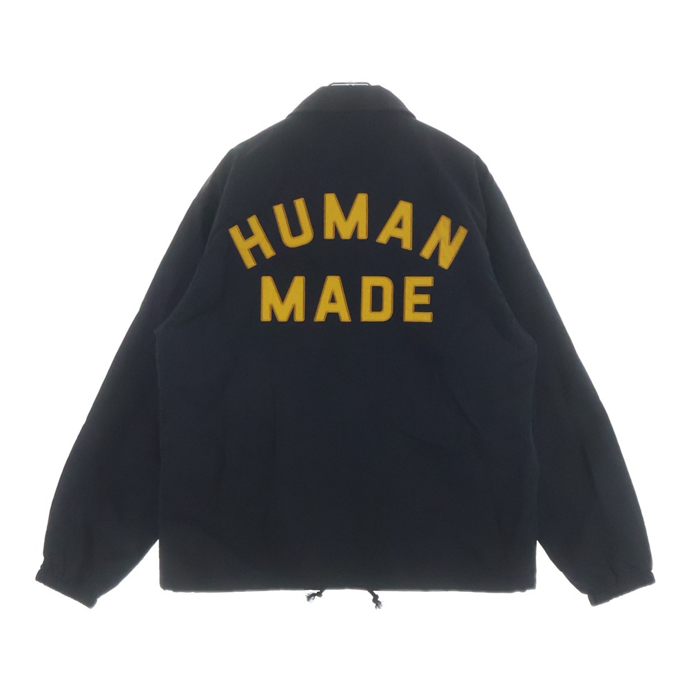 COACH JACKET ロゴパッチ 裏地チェック ナイロン コーチジャケット ブラック HM31JK021 Aランク